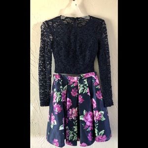 Two piece semi formal, homecoming, prom dress